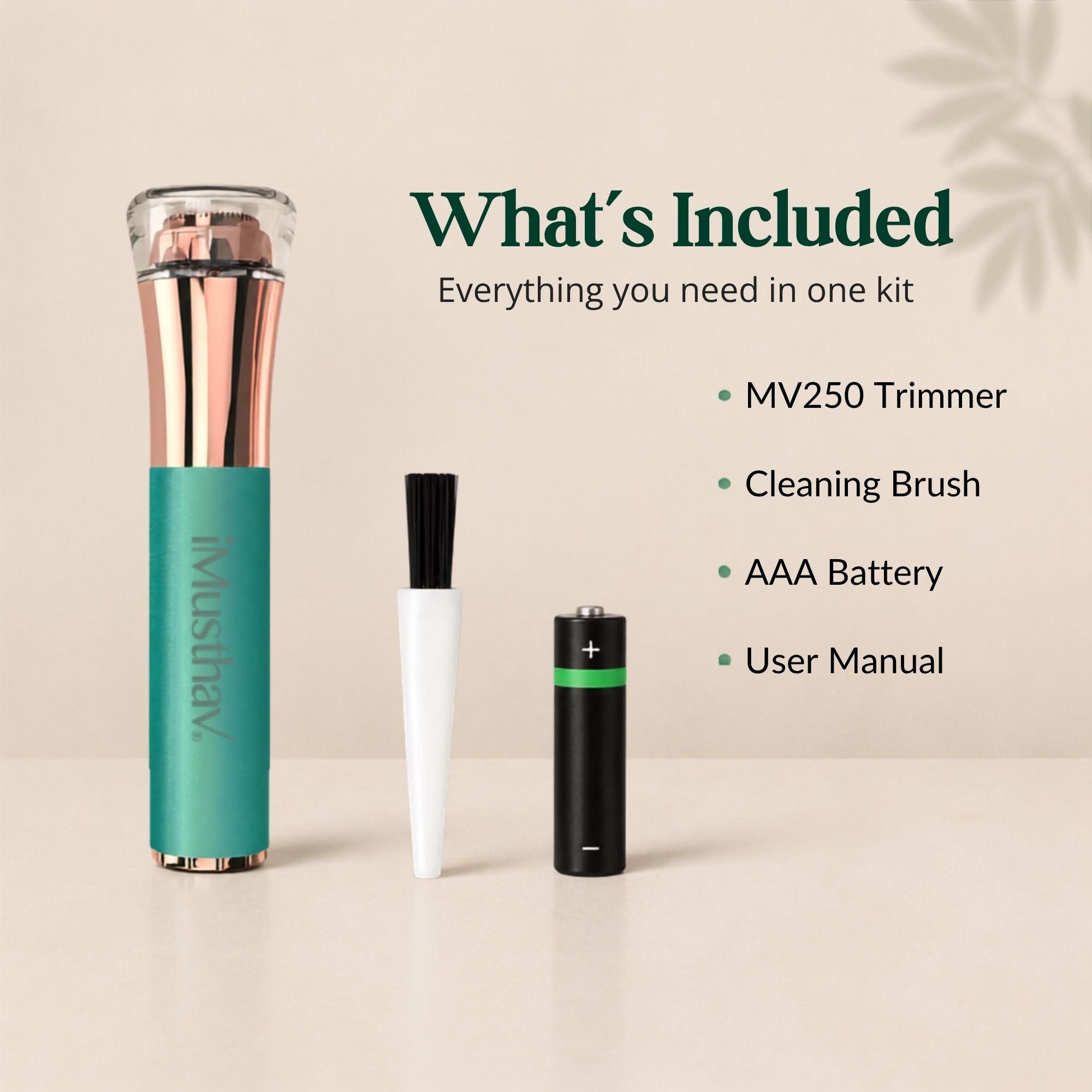 iMusthav Mini Facial Hair Trimmer for Women 16mm Precision MV250