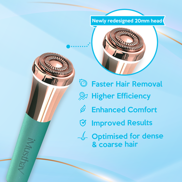 iMusthav Facial Hair Remover for Women | 18K Gold 20mm Dual Ring Head | 360° LED Light USB Rechargeable