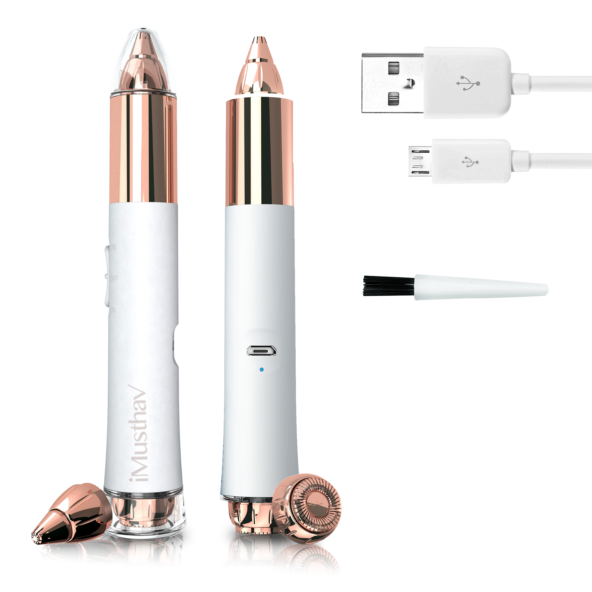 UTOWA EYEBROW CUTTER II & TRIMMER II セット KENZZI 2-in-1 Rechargeable Women's Face Electric Shaver and Facial
