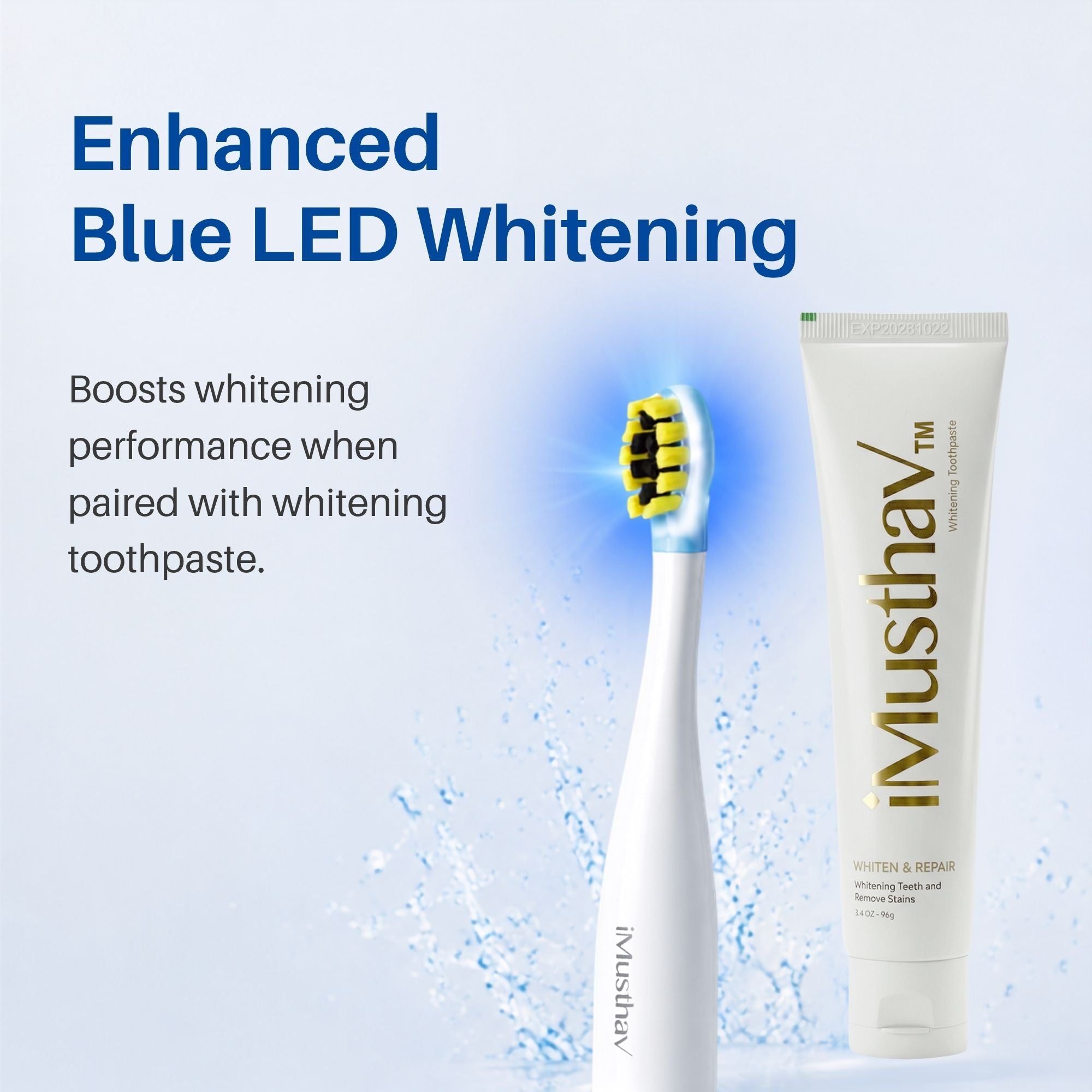 iMusthav SonicBlu Electric Toothbrush with Blue Light Whitening