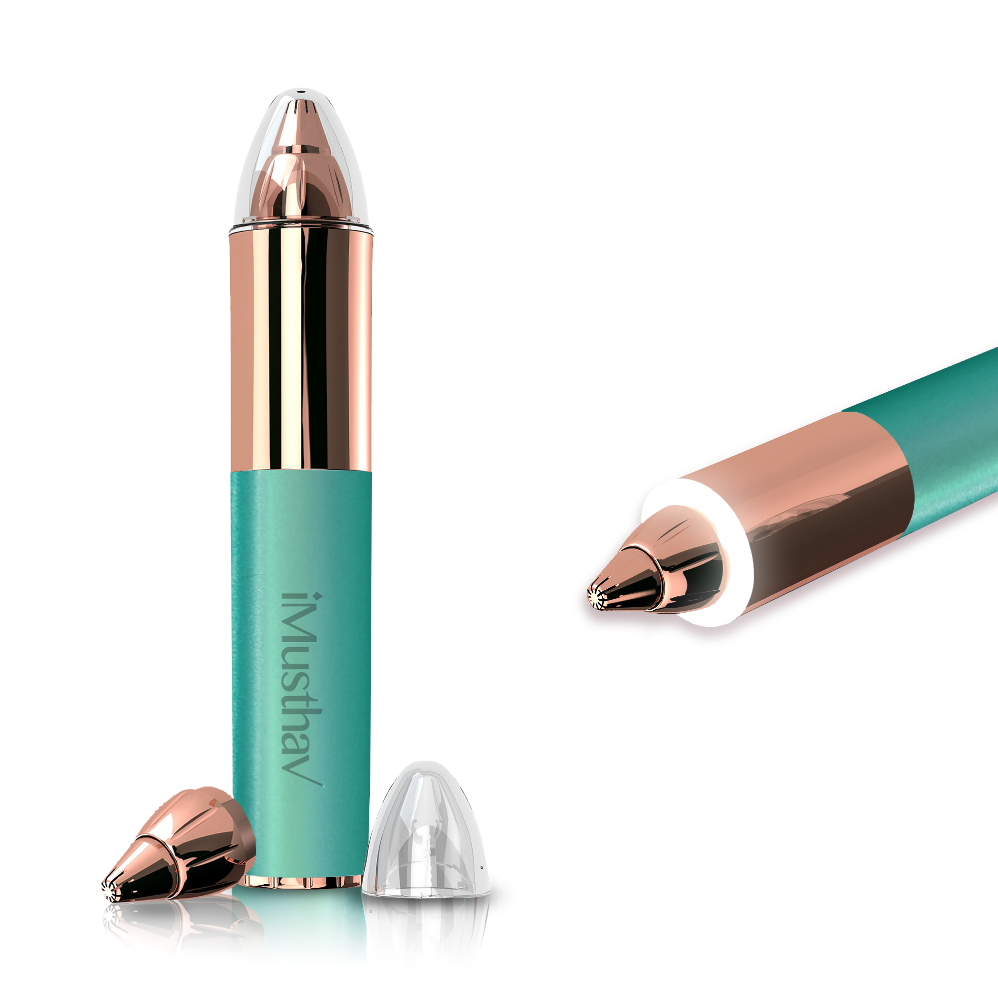 iMusthav Eyebrow Hair Remover for Women | 18K Gold-Plated Head | 360° LED Light Portable Painless Epilator