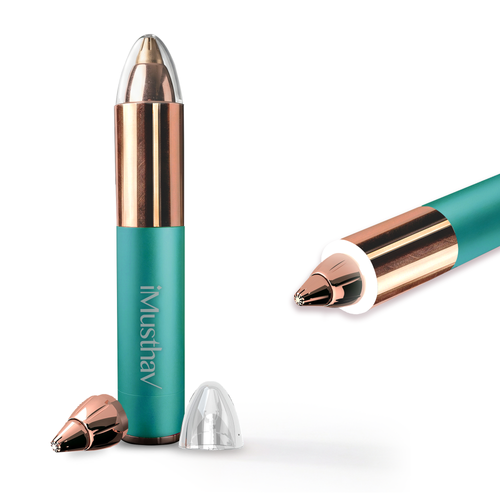 iMusthav Eyebrow Hair Remover for Women | 18K Gold-Plated Head | 360° LED Light Portable Painless Epilator