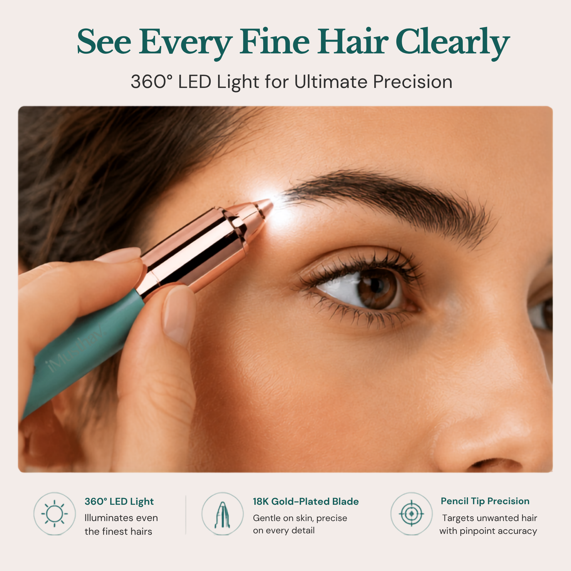 iMusthav Mini Eyebrow Hair Trimmer for Women MV150