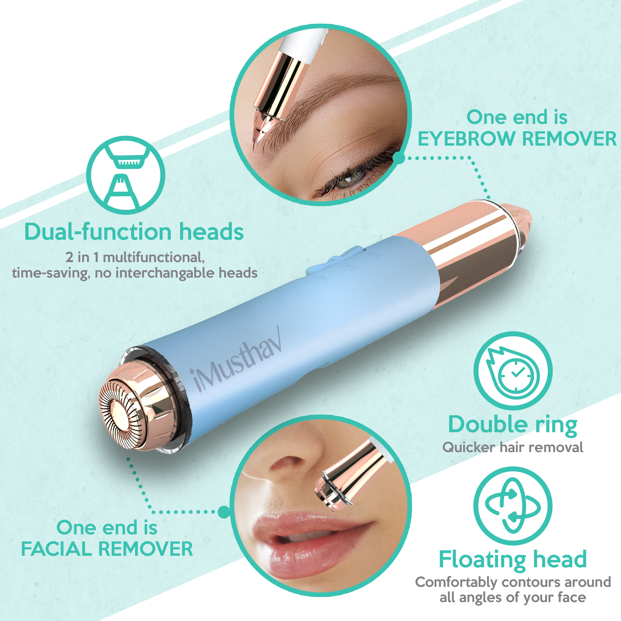 Dual Function Brow and Facial Hair Remover (MV400)