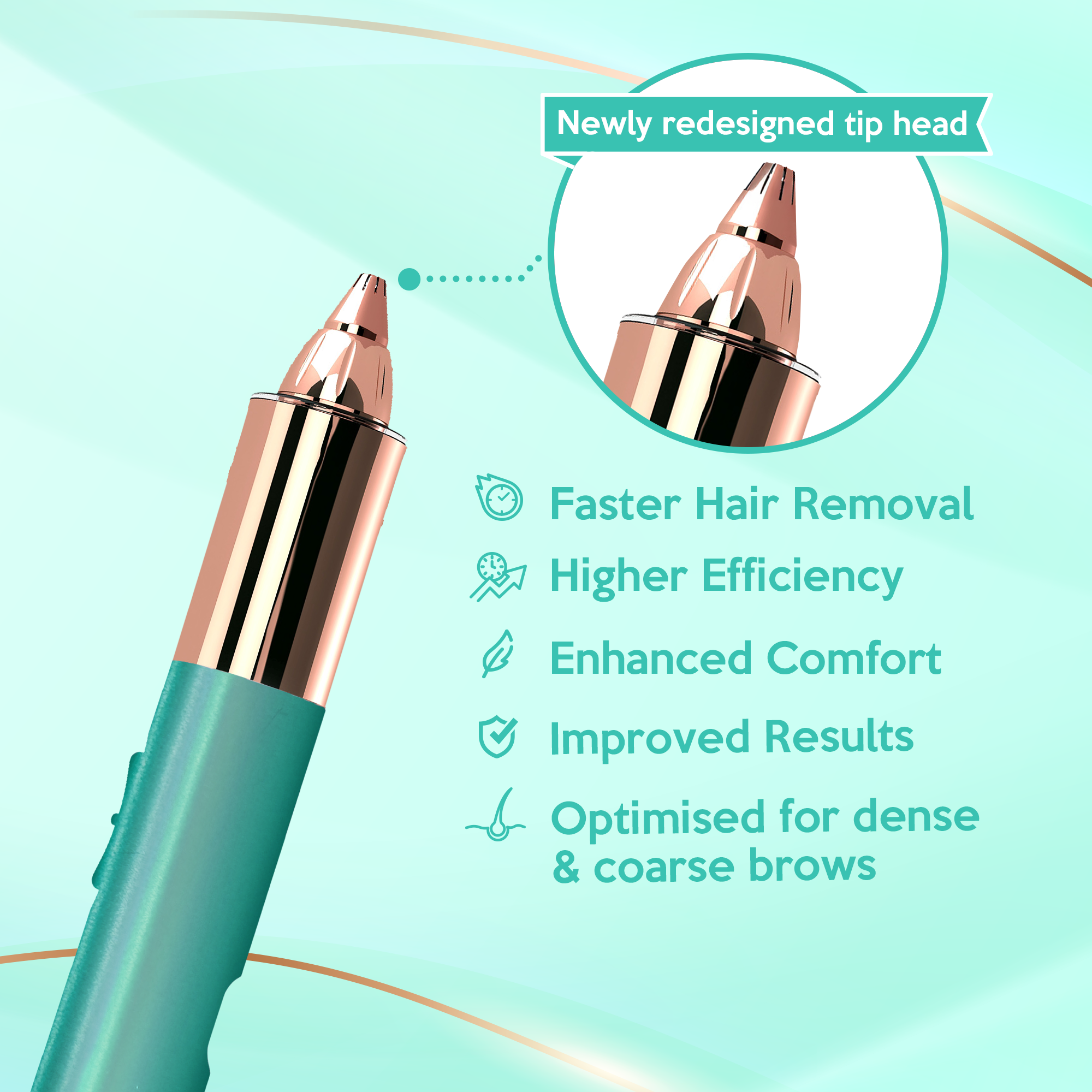 iMusthav 2 in 1 Eyebrow and Facial Hair Remover for Women Painless Electric Razor Epilator Trimmer Shaver with 18K Gold-Plated, USB Rechargeable, 360° LED for Flawless Eyebrow and Face Hair Removal