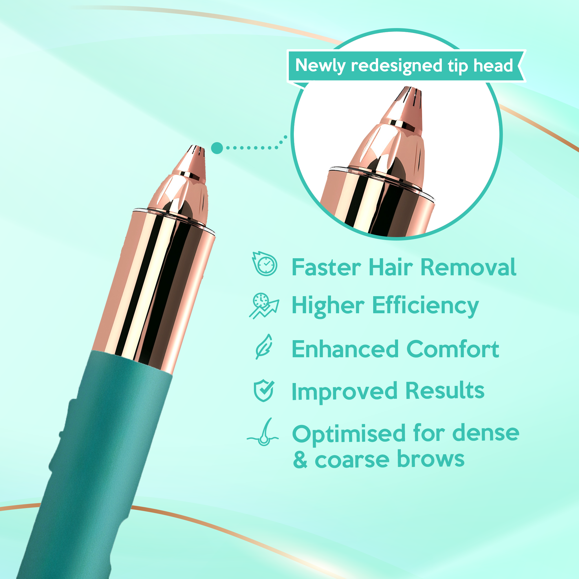 iMusthav 2 in 1 Eyebrow and Facial Hair Remover for Women Painless Electric Razor Epilator Trimmer Shaver with 18K Gold-Plated, USB Rechargeable, 360° LED for Flawless Eyebrow and Face Hair Removal