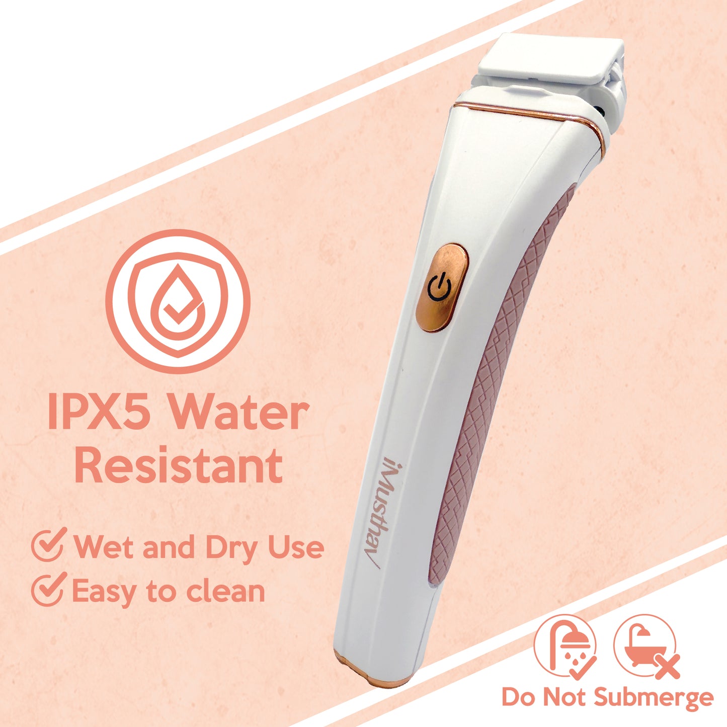 Women’s Electric Shaver & Pubic Hair Bikini Trimmer – Wet & Dry Painless Dermaplane Electric Shave for Body Hair Removal for Bikini, Underarm, Legs, Arms