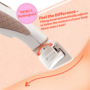 Women’s Electric Shaver & Pubic Hair Bikini Trimmer – Wet & Dry Painless Dermaplane Electric Shave for Body Hair Removal for Bikini, Underarm, Legs, Arms
