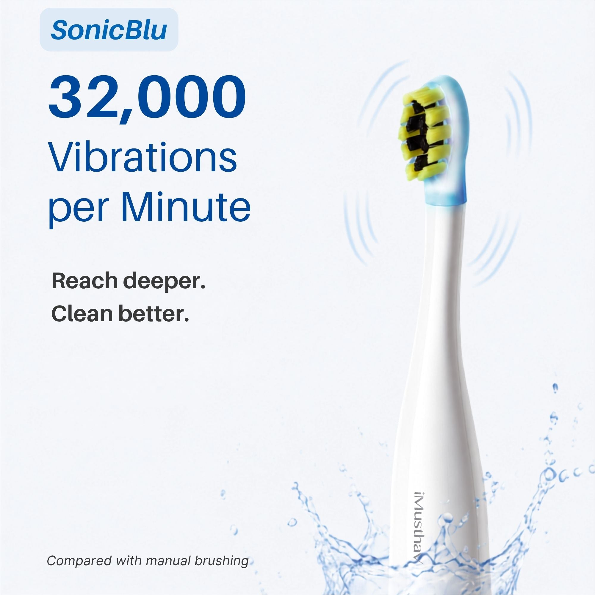 iMusthav SonicBlu Electric Toothbrush with Blue Light Whitening