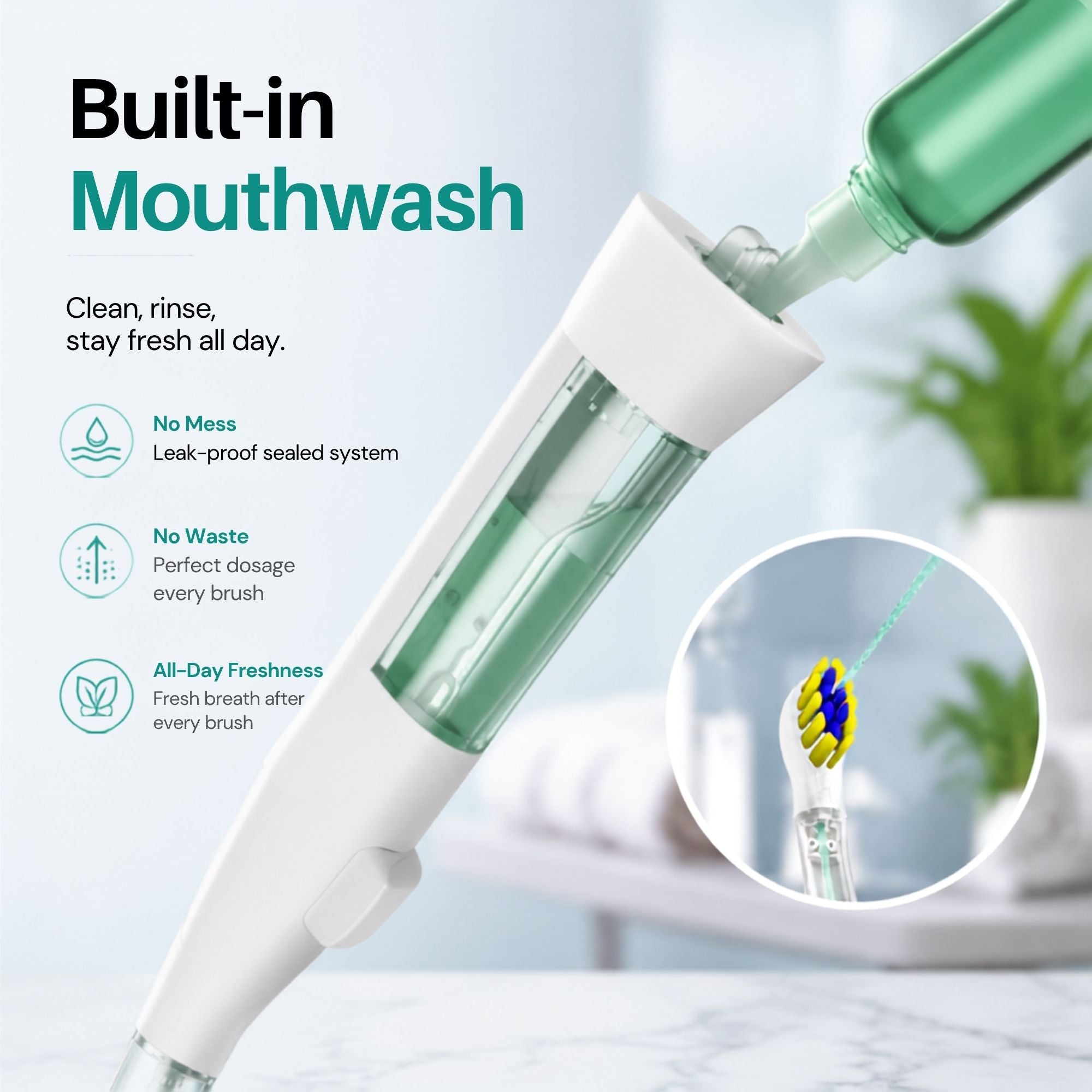 iMusthav SonicPump Electric Toothbrush with Mouthwash