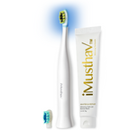 iMusthav SonicBlu Electric Toothbrush for Home Use – Sonic Toothbrush with Blue LED to Activate Whitening Toothpaste (Included)– Gentle Bristles, Smart Timer & Whitening Boost Technology