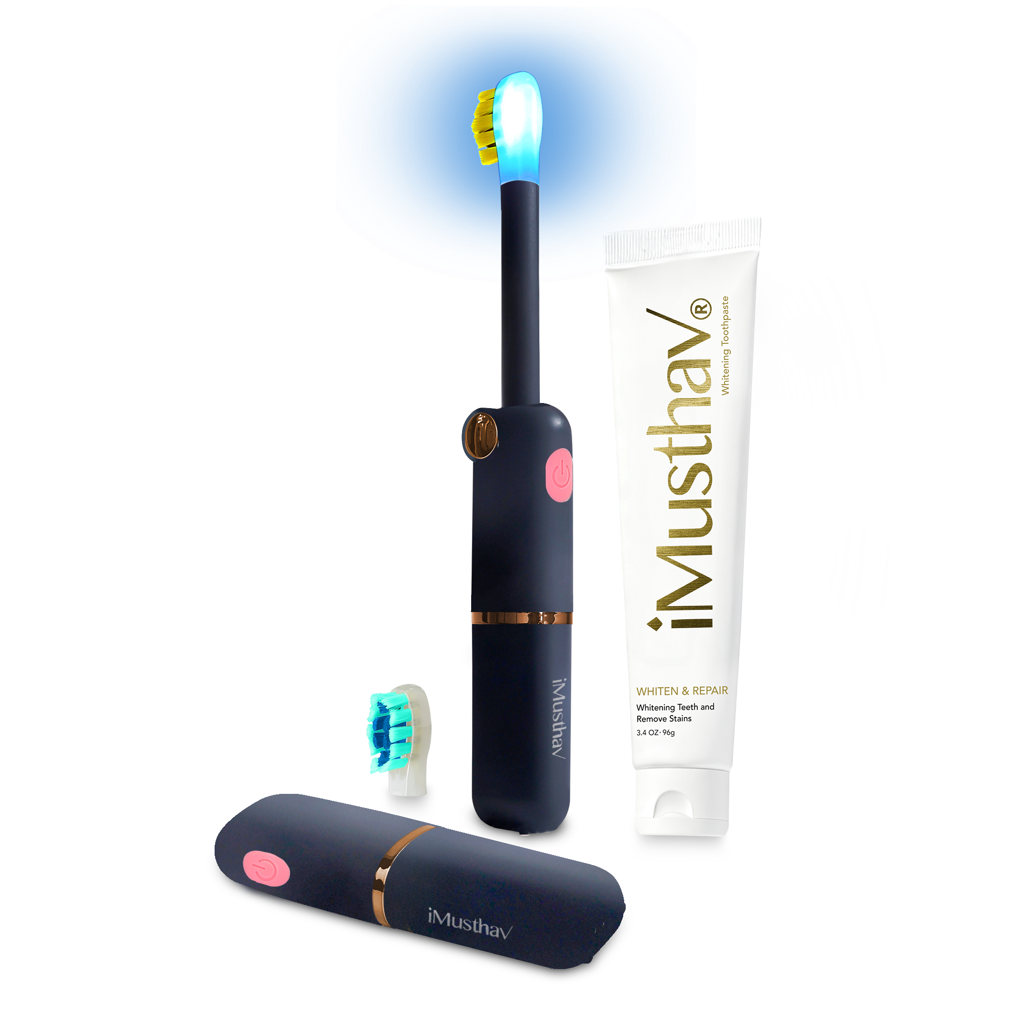 iMusthav Foldable Travel Sonic Electric Toothbrush with Whitening Feature | Electric Toothbrush for Adults | Travel Toothbrushes