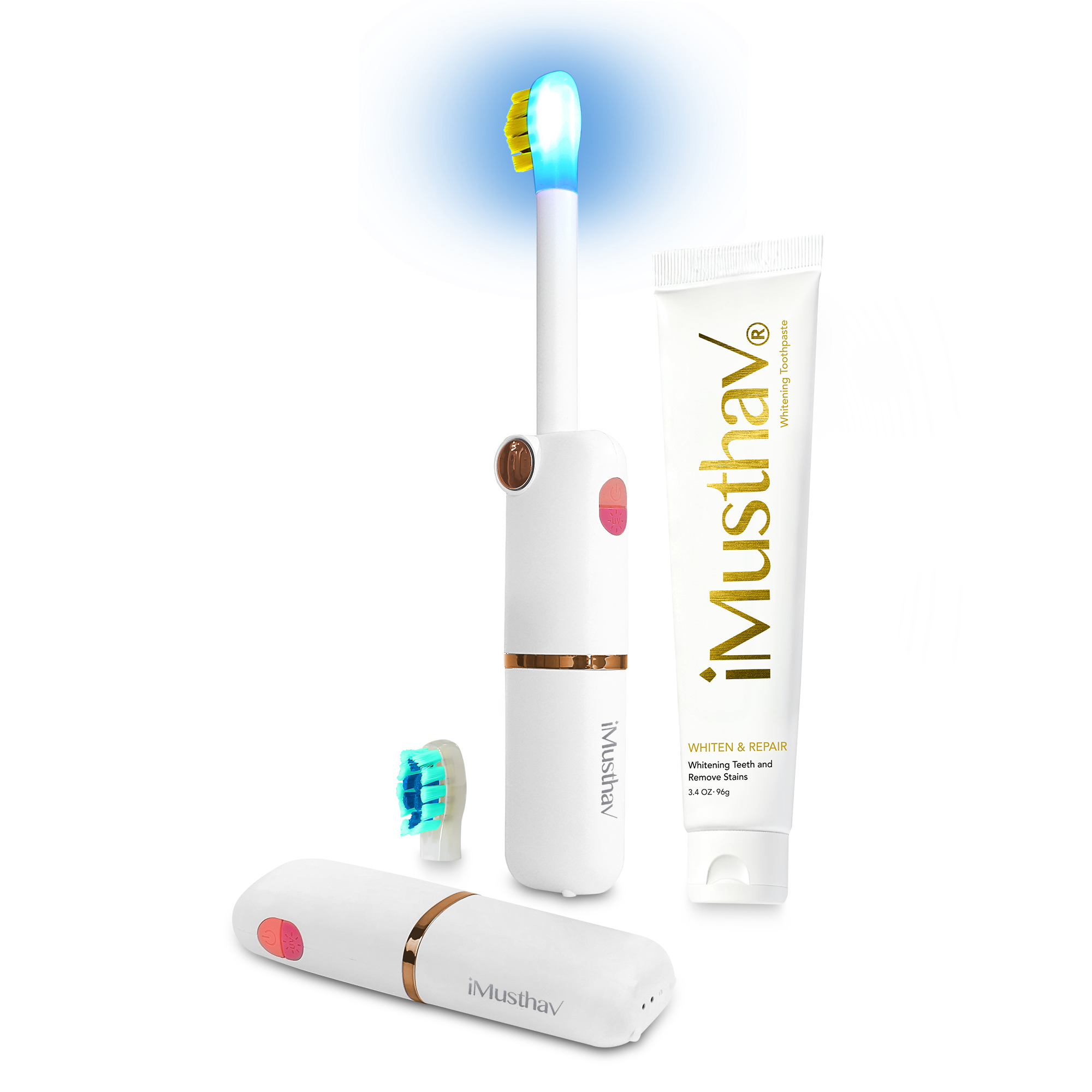 iMusthav Foldable Travel Sonic Electric Toothbrush with UV Cleaning Feature | Whitening Feature | Electric Toothbrush for Adults | Travel Toothbrushes
