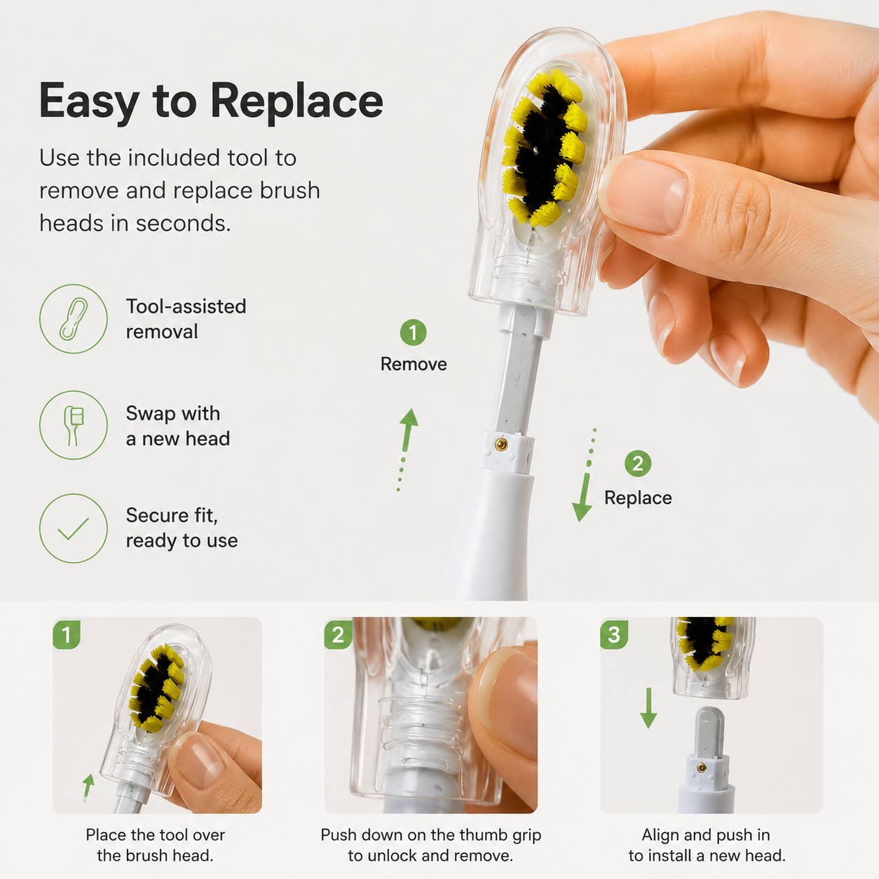 iMusthav Replacement Brush Heads for Sonic Toothbrush