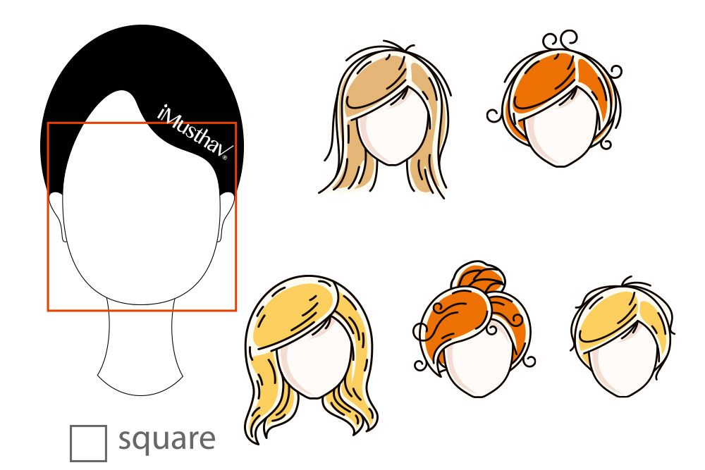 square face hair style